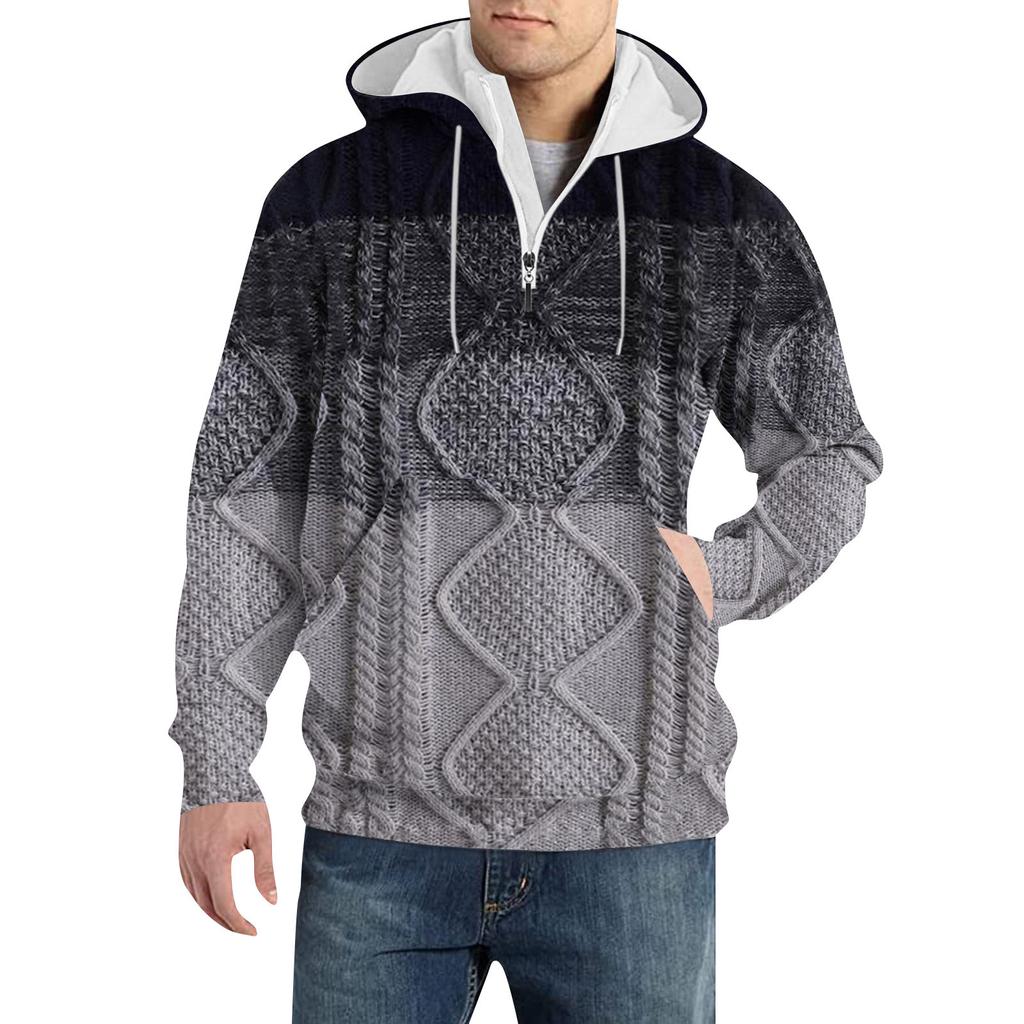 Spring And Autumn Men's Standing Collar Sweatshirt Is Outdoor Casual Sweaters Tops