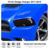 Крышки фар передний бампер ABS украшение лампы для Dodge Charger 2011-2014 внешние аксессуары (Копченый черный)