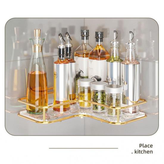 Storage Rack Durable Convenient Space-saving Bathroom Corner Organizer Shelf for Home Kitchen Toilet