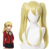 50 см парики для косплея, костюмы аниме Kakegurui Mary Saotome Meari, светлые волосы с хвостиком, термостойкие парики для косплея