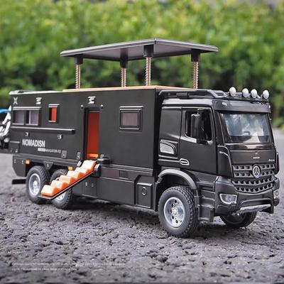 1:24 Mercedes Benz Camper RV Caravan игрушечная модель автомобиля литой игрушечный грузовик с инерционным механизмом модель игрушечного автомобиля со звуком и светом подходит для детей мальчиков девочек