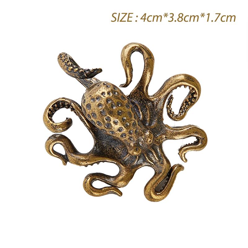Латунный осьминог, украшение для дома, фигурки, орнамент, аксессуары, стол, чай, домашнее животное, ремесло