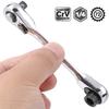 Mini Double Headed Ratchet Wrench 1/4 Inch Drive Socket Screwdriver Bit Driver Quick Release Ratchet Wrench Hand Tools