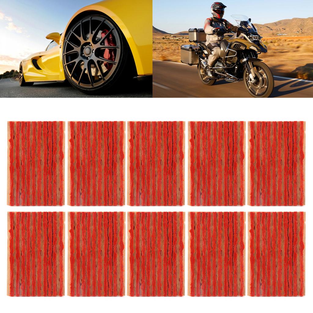 100pcs 100x3mm Tire Repair Plug Tubeless Tyre Rubber  ing Strip Puncture Recovery for Car Motorcycle