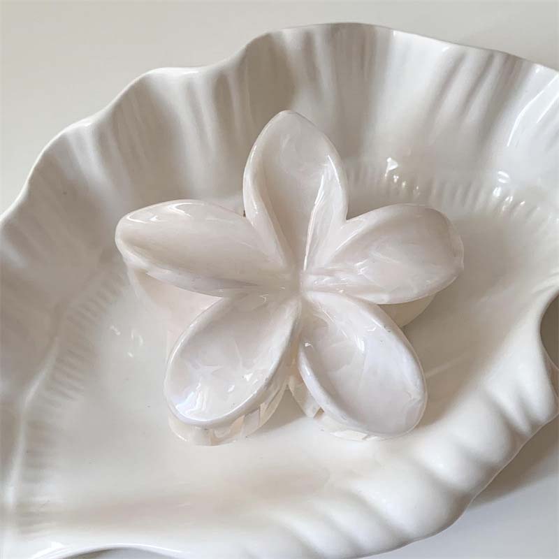 Summer Acrylic Flower Hair Clip for Women Marble Texture Hair Claws Clips Trendy Girl Hairpin Korean Hair Accessories Headwear