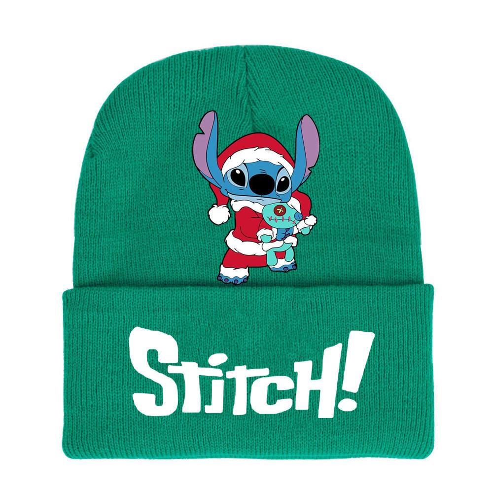 Disney Stitch Knit Beanie Winter Hat With Rolled Brim For Christmas Gifts Adults