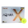 Honma Golf Ball 2024 Model 1 Dozen 12 Balls White Yellow 3 Piece Tour Spin Distance Soft Golf Ball TOUR WORLD BT2402 Honma TW-X TW-S HONMA_TW-X_Yellow