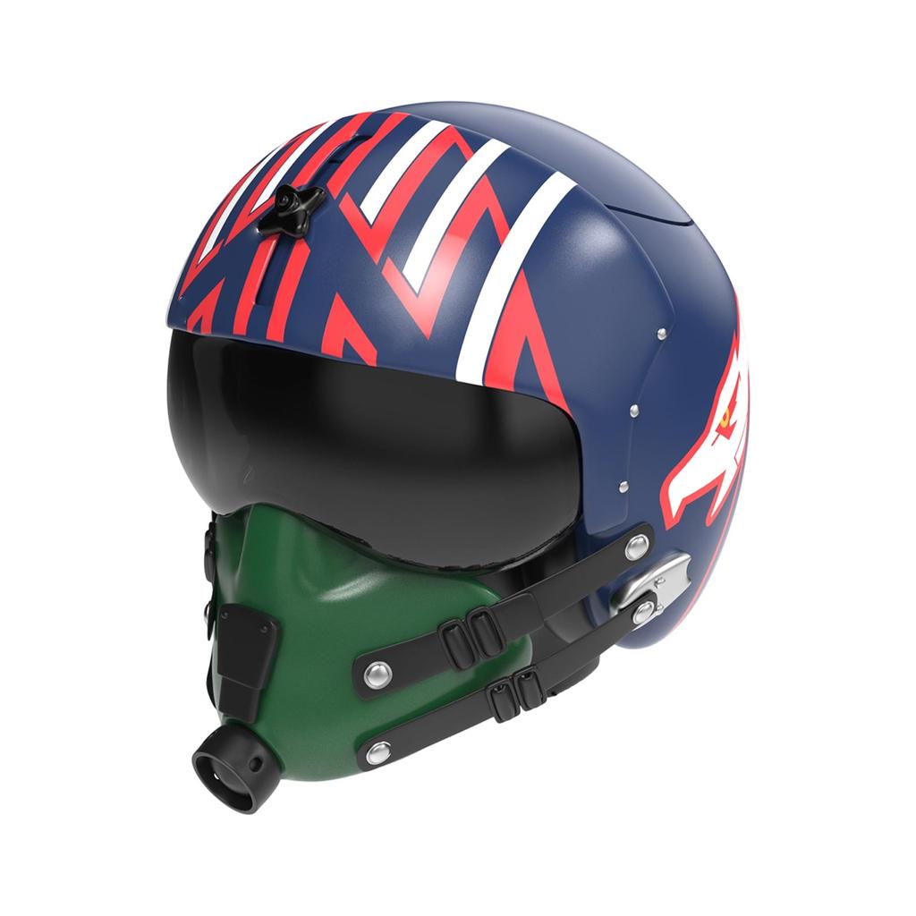Aviation-Inspired Helmet Shaped Popcorn Bucket with Removable Visor and Detailed Printed Graphics for Collectors and Fans