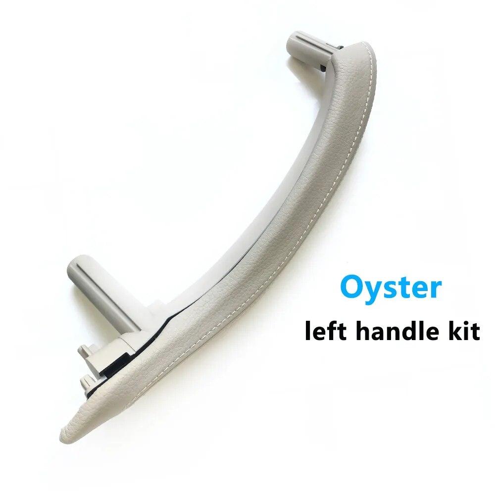 LHD Car Interior Left Right Passenger Door Pull Handle With Outer Leather Cover Trim Replacement For BMW X5 X6 F15 F16 2014-2018