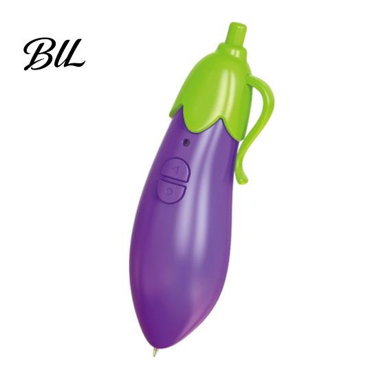 Smooth Writing Pen Carrot Shape Voice Recorder with 60-Second Recording Cute Creative Stationery for Kids Ballpoint Students Teachers Funny
