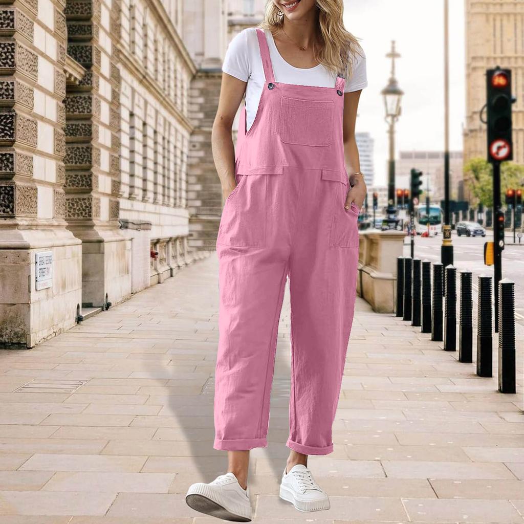 Women's Comfortable Casual Jumpsuit Short Sleeve Top Sweater Jumpsuit