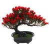 Red Artificial Bonsai Pine Tree Simulation Plant Indoor Decor Faux Trees Home Garden Nament Imitation Bonsai Emulated Greenery