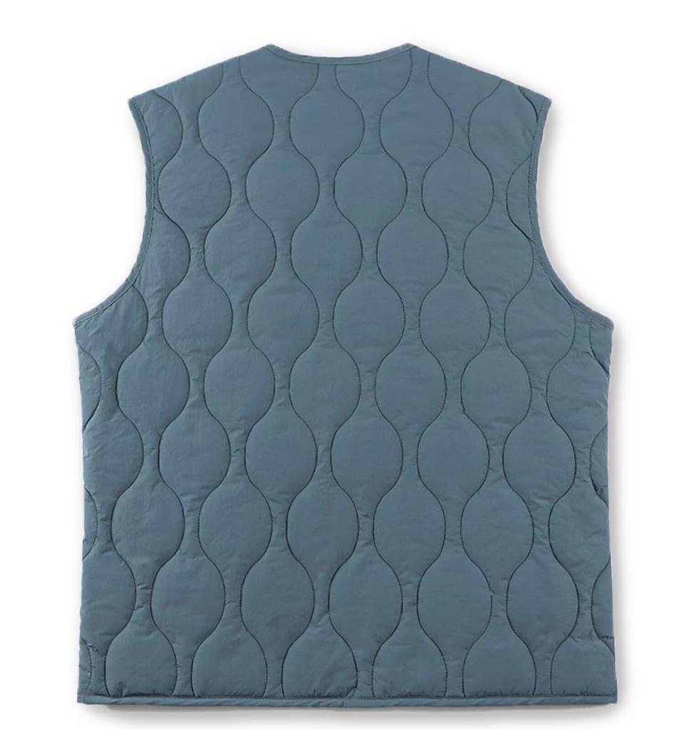 Kayiyasu Легкий пуховый жилет для размеров Мужской жилет с V-образным вырезом, Домашняя одежда, Верхняя одежда, Тепло, Унисекс, Осень/Зима, M-2XL (XL, Синий)