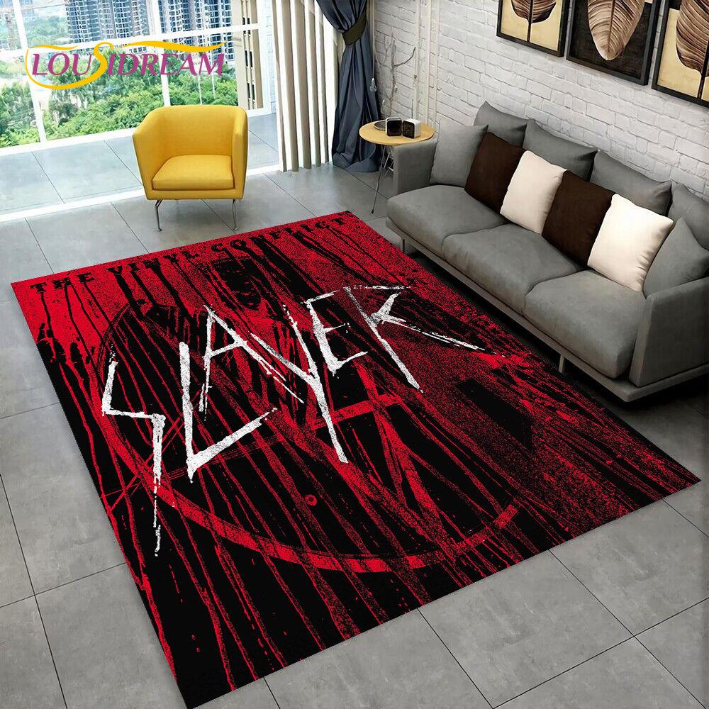 Slayer Heavy Metal Band Музыкальный коврик, коврик для дома, гостиной, спальни, дивана, коврик для двери, детский игровой нескользящий напольный коврик