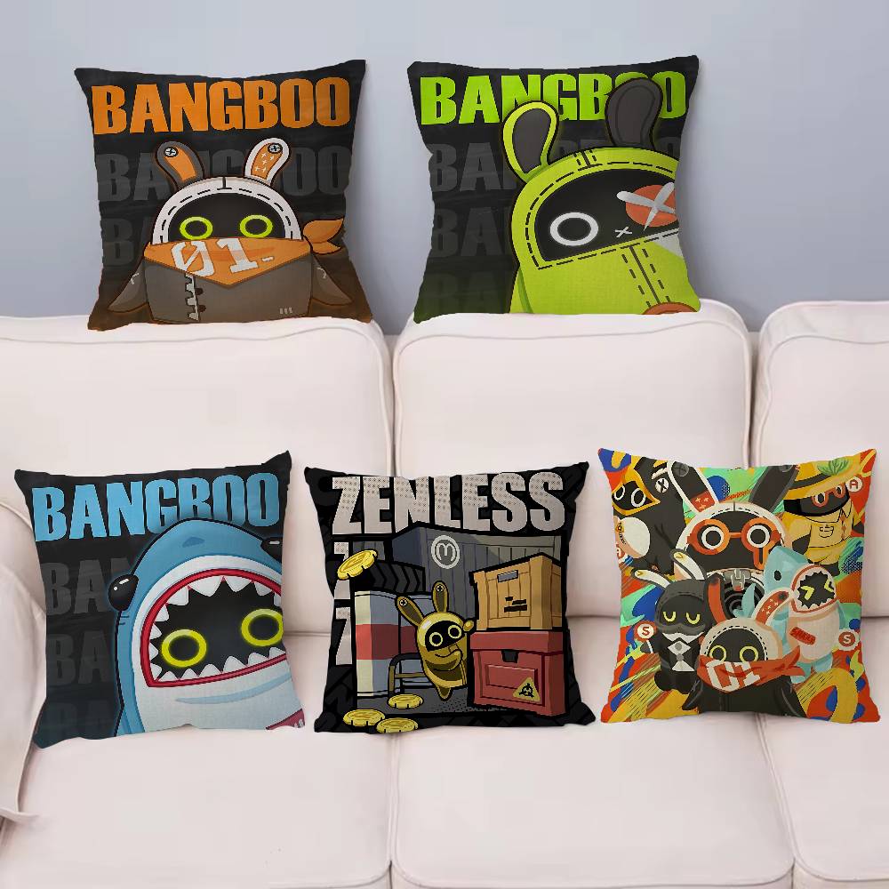 Zenless Zone Zero ZZZ Bangboo Cushion Cover Pillowcase Upholstery Sofa Throw Pillow Home Decor Pillowcas
