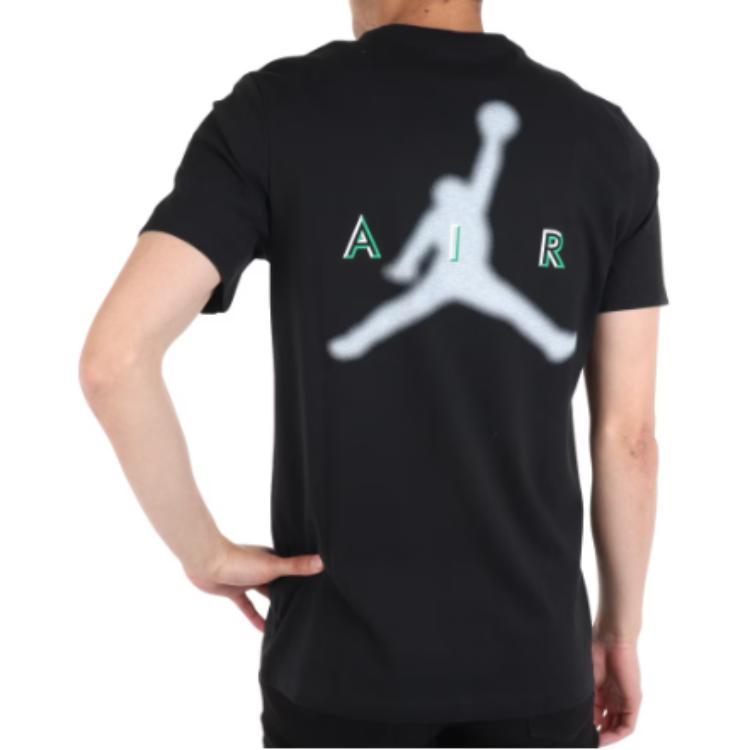 Jordan T Shirts Men's Black Crew Neck Moderate (Unisex) T-Shirts DX9580 010
