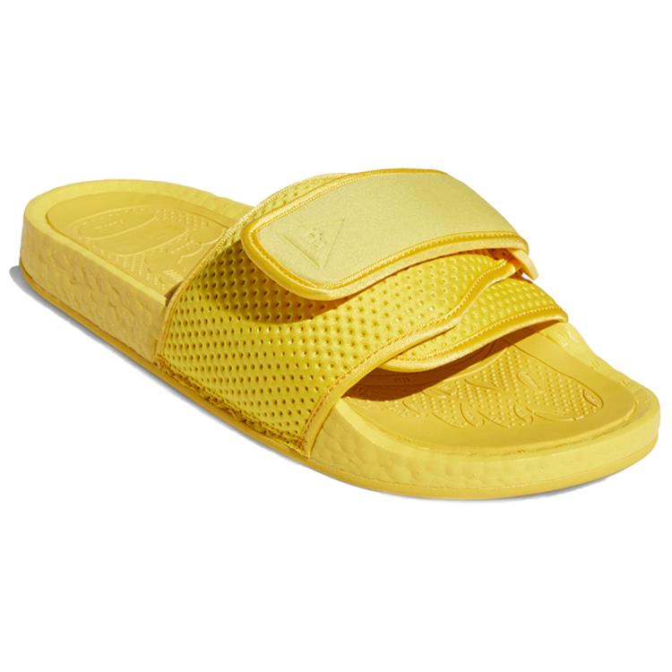 Шлепанцы Hu Pharrell x Шлепанцы Hu Adidas Originals Slides 'Bold Gold' H04407