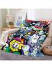 Аниме Undertale Санс Принт Плед для кроватей Покрывала Покрывало на диван Термоодеяло Одеяло Путешествия Квилт#Цвет_18,Размер_150X220СМ
