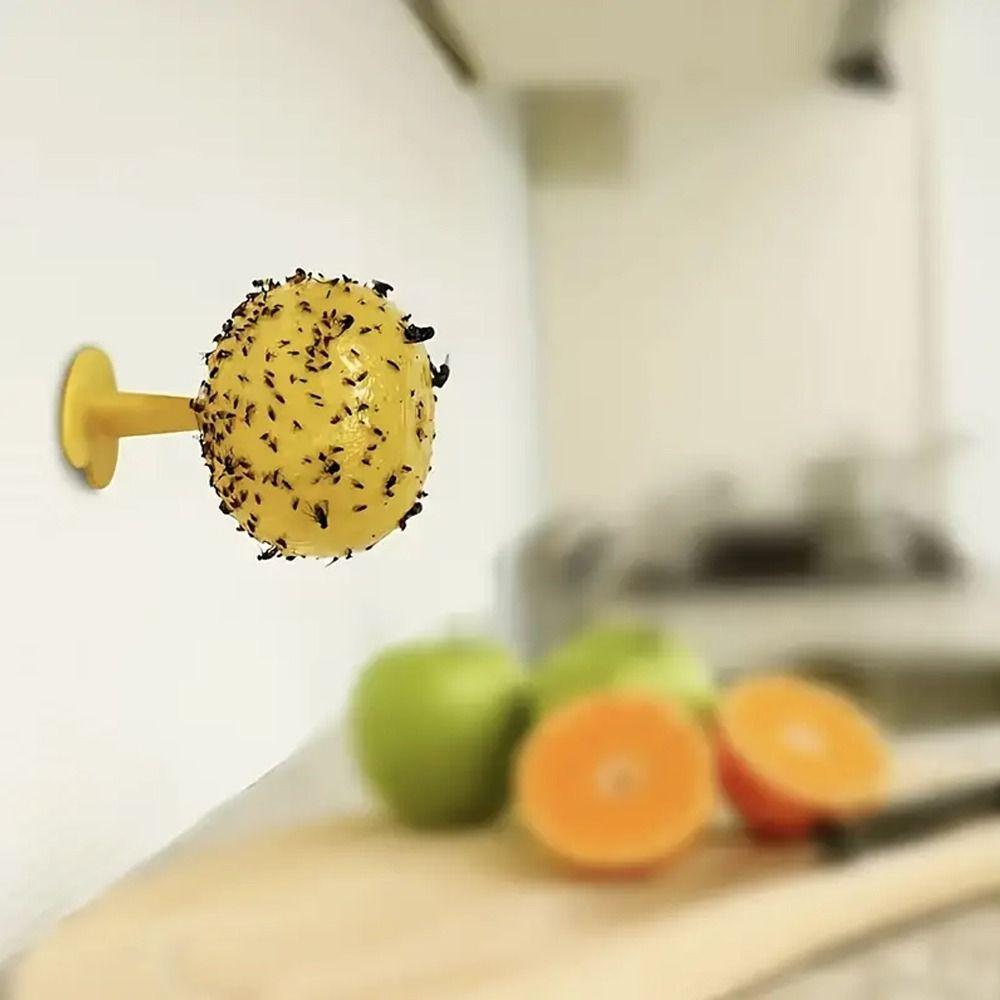 Heat-resistant Fly Ball Trap Yellow Sticky Insect Ball Insect Ball Traps Fruit Fly Balls Orchard