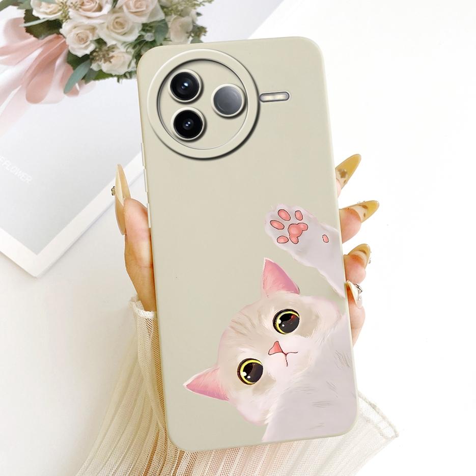 Чехол для Xiaomi Poco F7 Pro Ultra 5G Милый Кот Утка Мультяшная Обложка Мягкий ТПУ Чехол для Телефона Для Xiaomi Poco F7 Ultra PocoF7 Pro 5G Сумки
