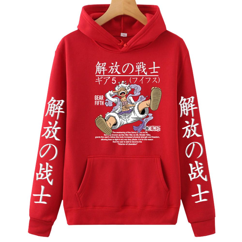 Мужская одежда Аниме One Piece Худи Луффи Худи Бога Солнца 2026 Стиль Манги Печатные Топы Осень Худи в Стиле Харадзюку
