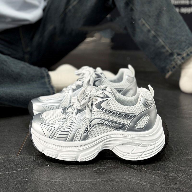 Универсальная обувь на толстой подошве для увеличения роста, повседневная спортивная обувь, весна и лето, новинка, нишевая, удобная, Forrest Gump, на мягкой подошве, женская