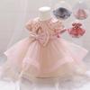 2025 European & American Sequin Princess Dress for Babies, 0-3 Years - Fluffy Birthday Outfit