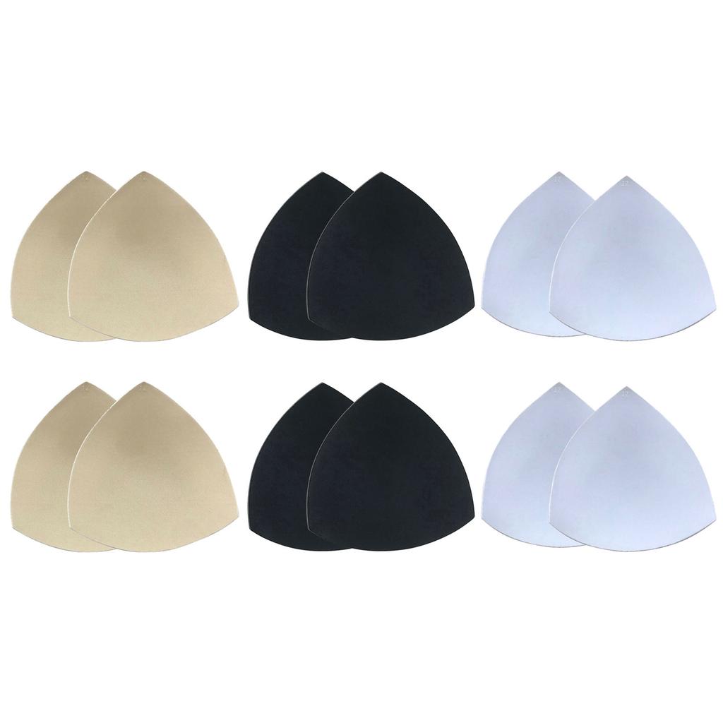 6 пар подушечек для бюстгальтера, треугольные дышащие накладки на грудь, накладки на грудь для нижнего белья, спортивный бюстгальтер