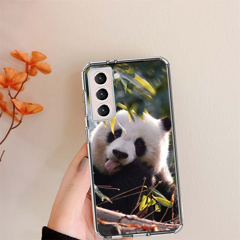Чехол для телефона Panda Baby, Семья гигантских панд, Прозрачный чехол для Samsung S26 Ultra Galaxy S25 Edge S24 S23 FE S21 Plus S20 S22 S10, Крышка Pat