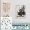 2025 Wall Calendar Gothic 2025 Monthly Wall Calendar Home Decorations Ruled Blocks Detective Castle Calendar For Desk