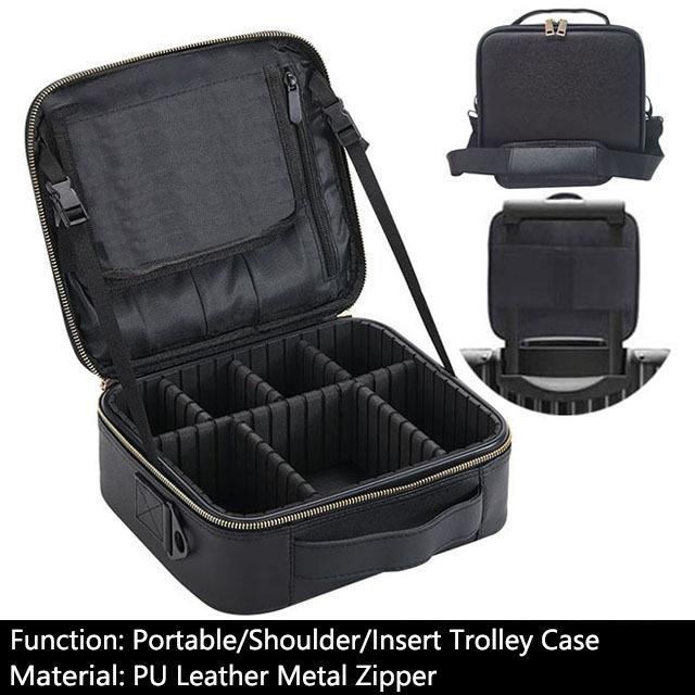 Female Alligator Makeup Case Leather Professional Cosmetic Case Brushes Make Up Suitcase Women Travel Beautician Cosmetics Bag