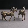 Pure Brass Horse Figurines Desktop Decoration Ornaments Success Horse Lucky Miniatures Animal Creative Home Decor Crafts Gifts