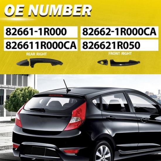 Outer Exterior Door Handle Front & Rear Passenger For 2012-2017 Hyundai Accent I