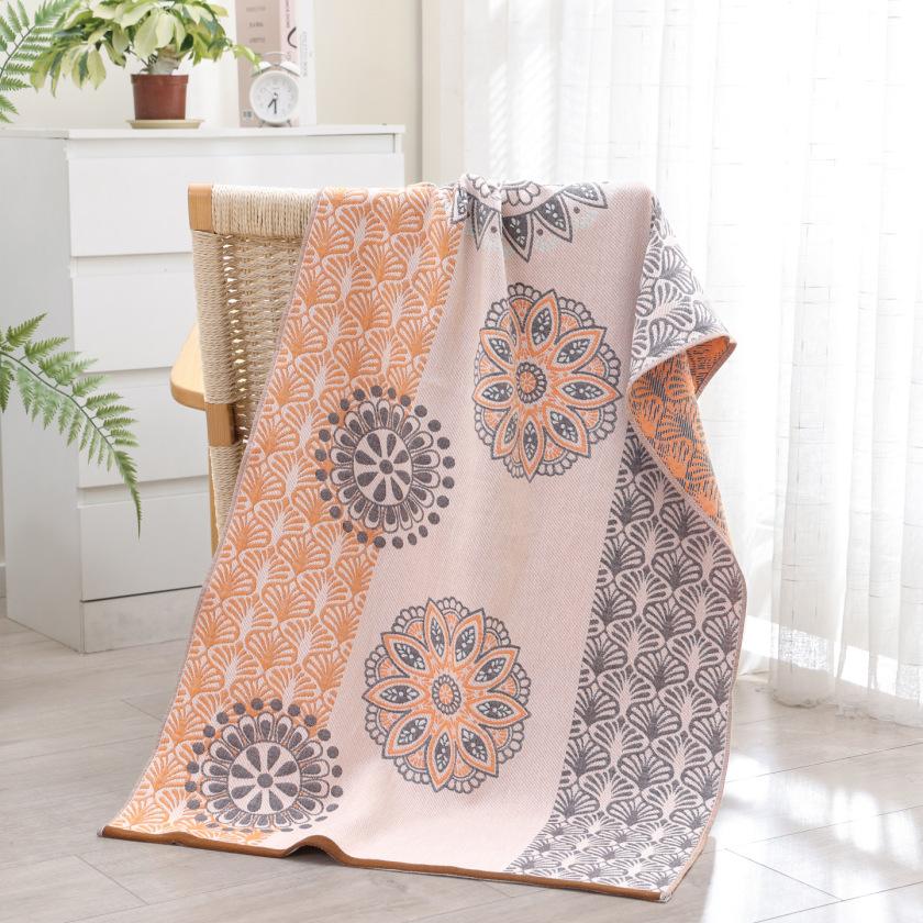 Multi-Layer Gauze Cotton Bath Towel Soft And Comfortable Beach Towel Ethnic Style Sun God Skin-Friendly Water Absorption