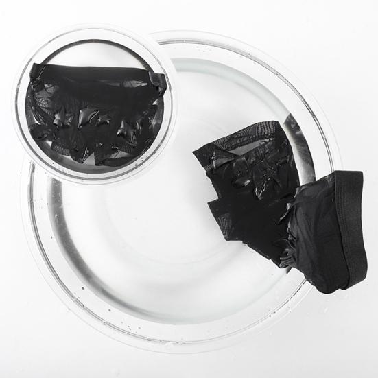 Men Boxer Underwear Mid-rise Elastic Waist Perspective Mesh Yarn Shorts