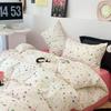 Модный комплект пододеяльника в корейском стиле инс 2024 новинка простыня наволочка без наполнителя детский взрослый комплект постельного белья твин квин постельное белье