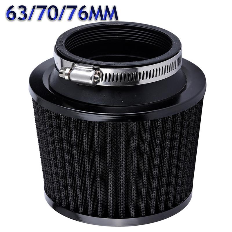 Universal High Flow Cold Air Intake Filter 63/70/76mm Car Air Filters Induction Kit Racing Sport Mesh Filter Cone Car Accessory