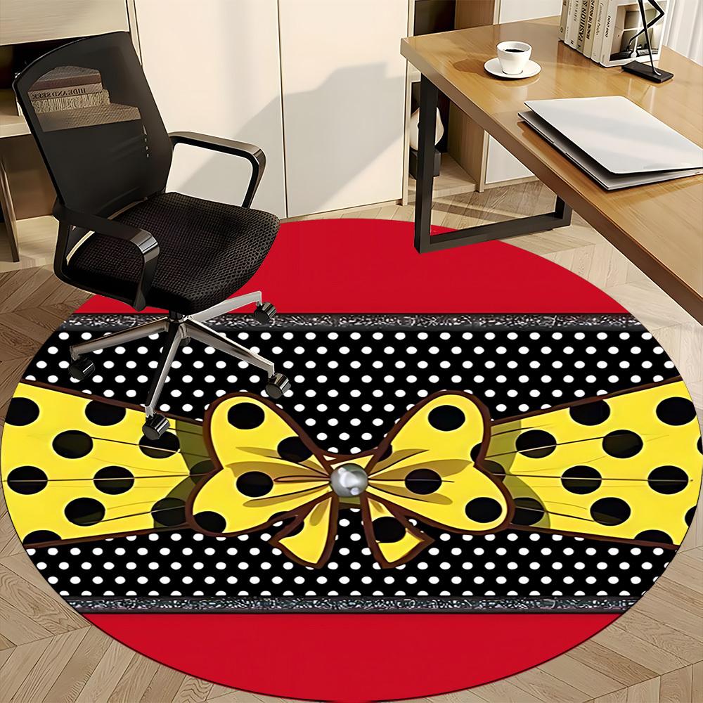 1pc Polka Dot Butterfly Chair Carpet for Office, Non-slip, Soft and Durable Office Rug for Decoration, Perfect for Office yy251229122