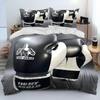 3PCS Bedding Set Red Boxing Gloves Boxer Fight Bedding Set,Duvet Cover Bed Set Quilt Cover Pillowcase,King Queen Size Adult
