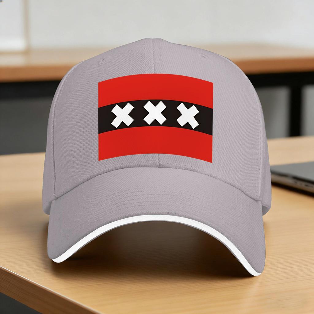 amsterdam flag Baseball Cap Tennis Skate High Quality Hip Hop Hats Unisex Adult yk Cool Design Snapback Cap