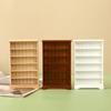 Miniature Wooden Bookshelf Model Small Bookcase Ornament for 1:12 Scale Dollhouses Furniture Decoration Book Lover Gift