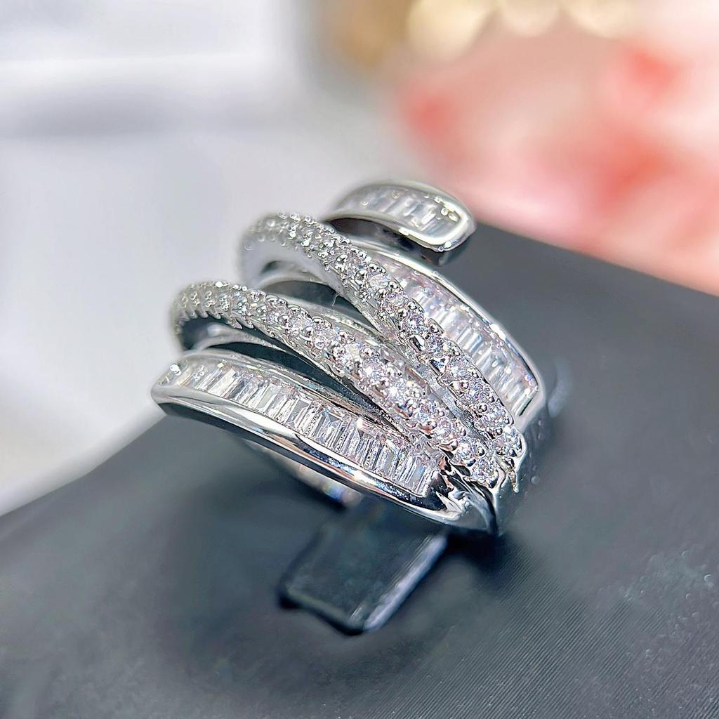 CMM Новое блестящее обручальное кольцо с кубическим цирконием для женщин, геометрический дизайн, Роскошное модное женское кольцо, вечерние ювелирные изделия, подарок