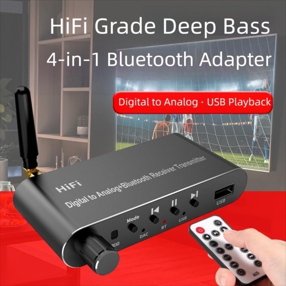 with Bluetooth 5.1 Receiver Digital to Analog Audio Converter  TV, Gaming, CD Player, MP3
