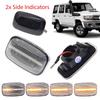 2Pcs Dynamic LED Side Marker Fender Lights 12V Flowing Turn Signal Light Side Repeater For Toyota Landcruiser 70 80 100 Series