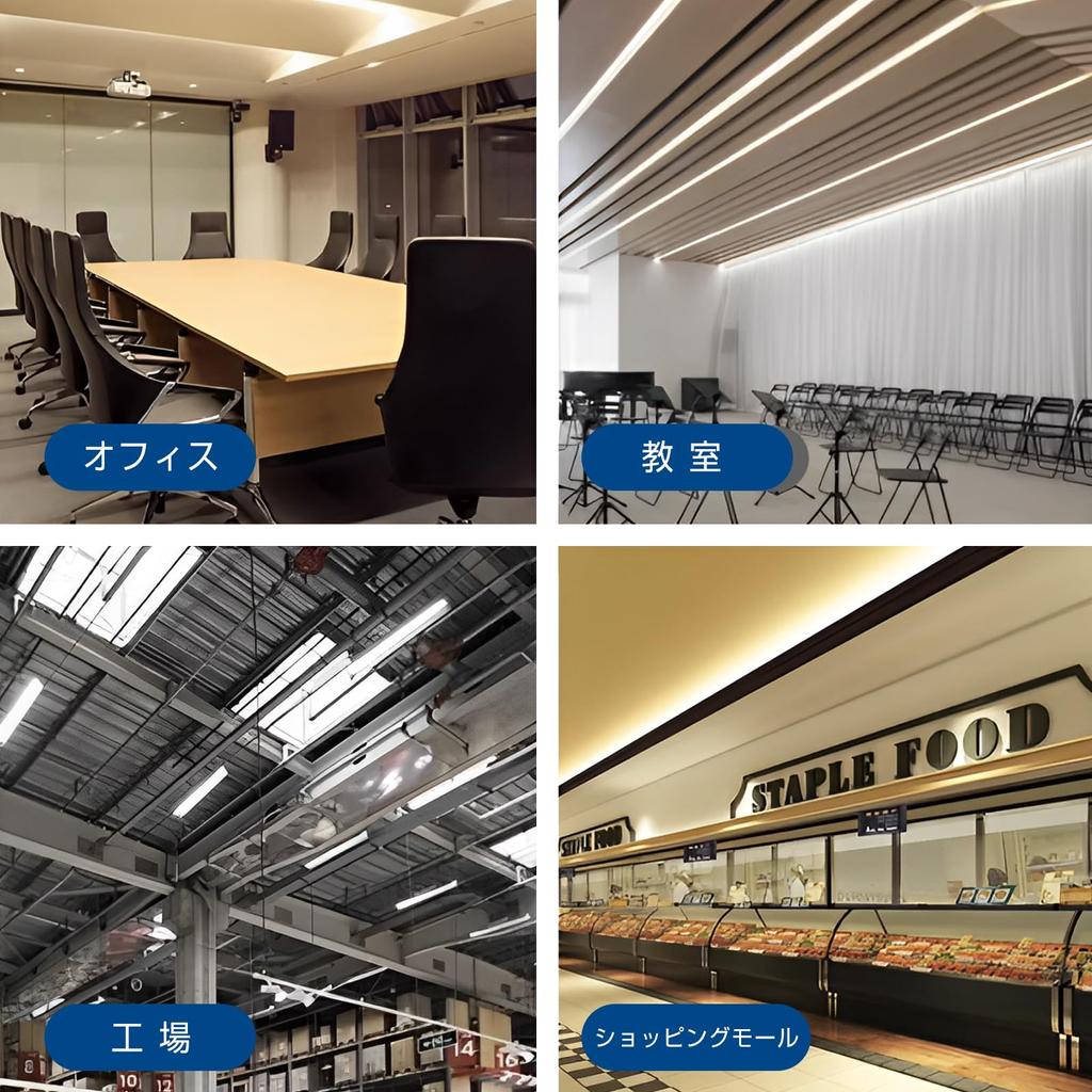 Светодиодная люминесцентная лампа RenHope 100 Вт, форма 50 Вт, мощность эквивалентна 4 лампам, длина 120 см, светодиодная основа со встроенным основанием, монтируется напрямую