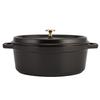 Staub Pico Cocotte Oval 29 см, черный 1102925 Двуручная эмалированная кастрюля Oval Brater, черный Pico Cocotte Stylish Pot Pan Посуда для приготовления пищи Кухонные принадлежности [Staub]