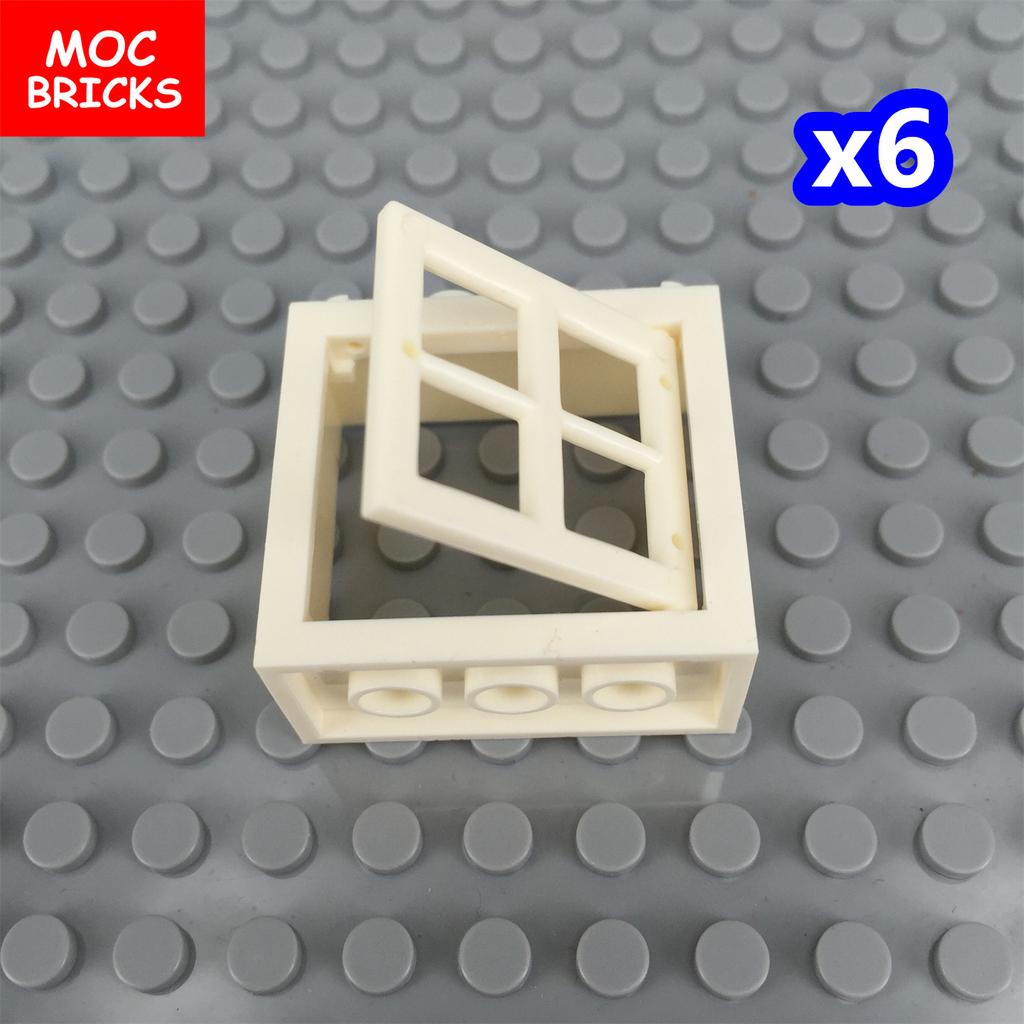 MOC Кубики Городской Дом Окно 1x2x3 1x2x2 30044 60607 Образовательные Собранные Строительные Блоки Модель Архитектура Детские Игрушки