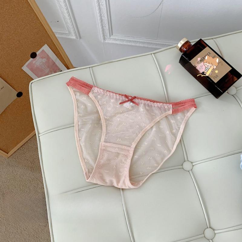 Low Waisted Knickers T-pants Sexy Sweet Triangle Underwear for Women High Slit Women's Briefs Summer Lace Quick Drying Triangle Underwear Panties