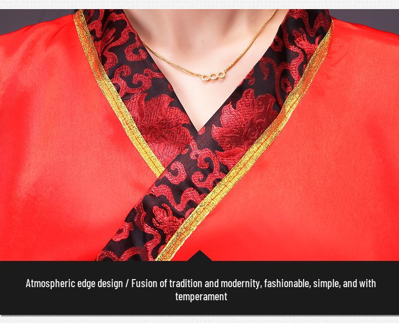 Женский старинный костюм Тан Ханфу - Юбка в сказочном стиле с двойным запахом для официальных церемоний и выступлений