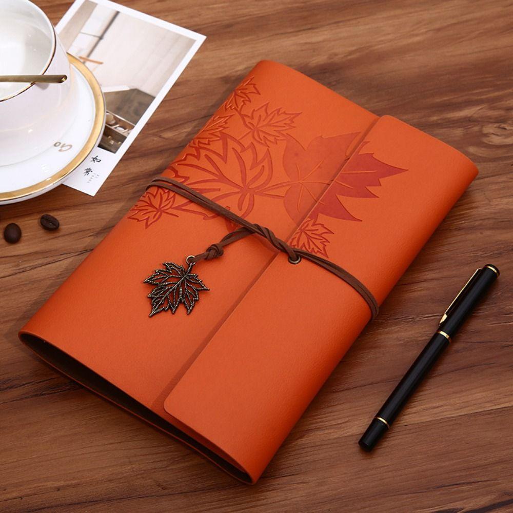Kraft Paper PU Leather Kraft Notebook A7/A6/A5 Spiral Notebook Journal Diary